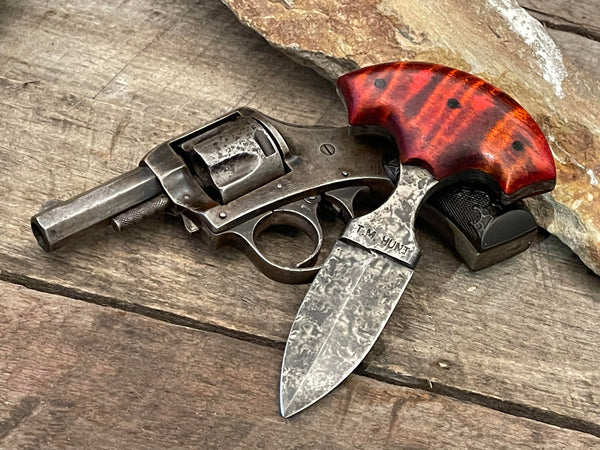 Push Dagger - Red Curly Maple