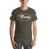 Logo & American Flag Sleeve - Short-Sleeve T-Shirt