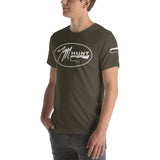 Logo & American Flag Sleeve - Short-Sleeve T-Shirt