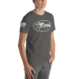 Logo & American Flag Sleeve - Short-Sleeve T-Shirt