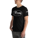 Logo & American Flag Sleeve - Short-Sleeve T-Shirt
