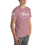 Logo & American Flag Sleeve - Short-Sleeve T-Shirt