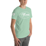 Logo & American Flag Sleeve - Short-Sleeve T-Shirt