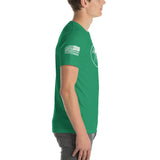 Logo & American Flag Sleeve - Short-Sleeve T-Shirt